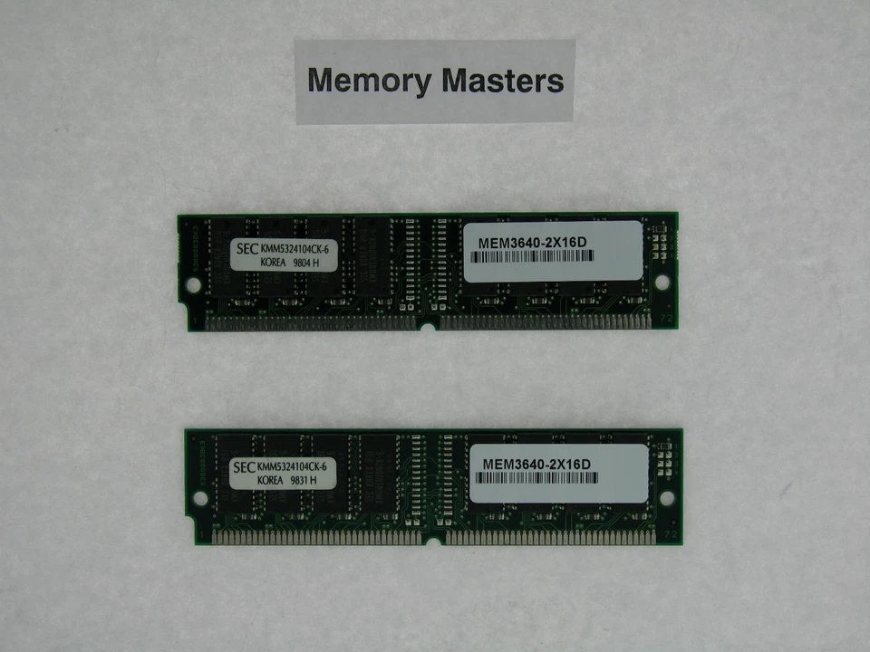MEM3640-2X16D 32MB Approved 2x16MB DRAM Memory for Cisco 3640 - Image 1 of 1