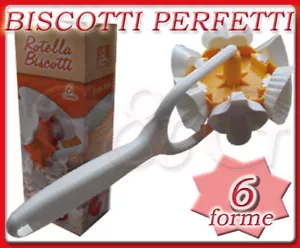 MACCHINA ROTELLA CREA BISCOTTI DOLCI CON 6 FORMINE STAMPI DIFFERENTI FORME - Imagen 1 de 1