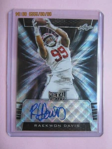 RAEKWON DAVIS 2020 Leaf 2/7 Metal Draft BLACK WAVE #BA-RD1 - #56 NFL Pick - Picture 1 of 2