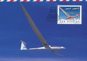 Schweden 2001 Maxikarte Nr. 178 - Königlich Schwedischer Aero Club Gleiten - Luftfahrt - Bild 1 von 2
