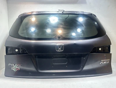 DEFECT HONDA PILOT TAILGATE LIFTGATE BACK DOOR SHELL W/ GLASS 2016-18 OEM NH797M - Image 1 of 4