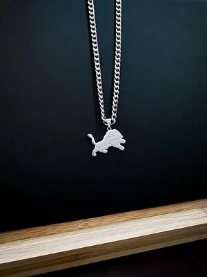 Ожерелья Detroit Lions — серебристые/синие/золотистые — 5 мм кубинские — НФЛ — футбол - Изображение 1 из 4