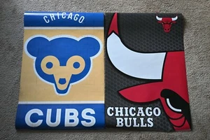 Chicago Cubs Bulls Posters Wall Decor - Cubs Bulls 36x24 - Picture 1 of 7