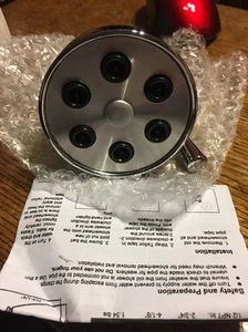 Trident Soffione Doccia a 6 Getti, Cromo Lucido, Dia. 2-3/4 In 22JN62. NUOVO!! - Foto 1 di 12