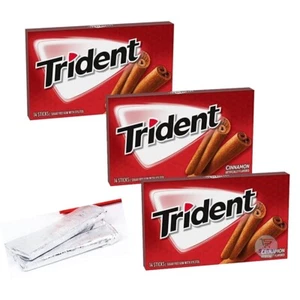 3 x Dreizack zuckerfrei Kaugummi - Zimt 14 STÄBCHEN ROT - Bild 1 von 4