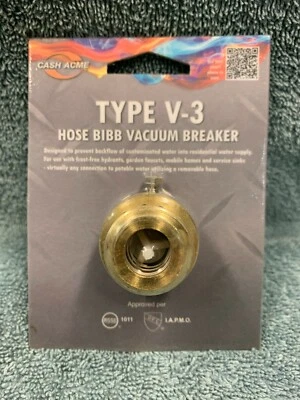 Hose BiBB Vacuum Breaker Brass 3/4"Hose Thread 17198-0000 by Cash Acme