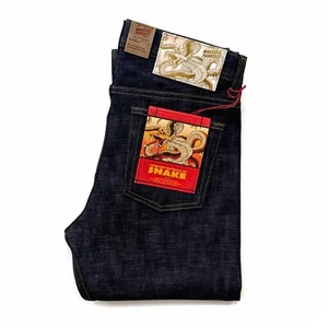 Naked & Famous Denim Weird Guy Chinese New Year Selvedge Year Of The Snake Jeans - Picture 1 of 8