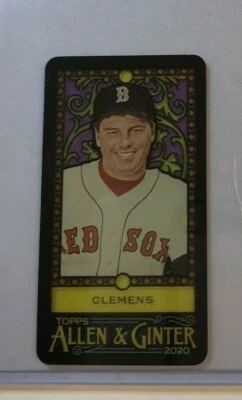 2020 Allen & Ginter STAINED GLASS Mini ROGER CLEMENS Red Sox SP FROM TRIPLE RIP - Image 1 of 2