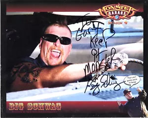 Monster Garage Big Schwag Signed 8 X 10 Photo Card - Picture 1 of 1