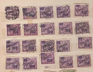 CZECHOSLOVAKIA, DOPLATIT , 1926, MI. 46 ,20 STAMP, USED, TYPES WERE NOT CHECKED - Picture 1 of 1