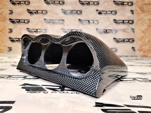 RPG Carbon Center Dash 52 Triple Gauge Pod for 97-01 Subaru Impreza WRX STI GC8 - Picture 1 of 20