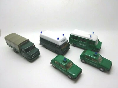 Wiking/ Herpa: Lotto Di 5 Auto Della Polizia (Schub2) - Immagine 1 di 2