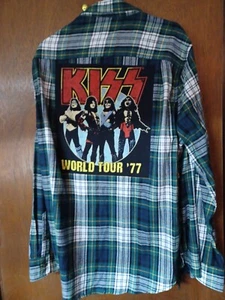 Kiss upcycle Custom 2X Flanell repurposed - Bild 1 von 2