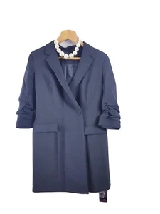 Stacey Solomon By Oli Womens Straight Fit Black Coat Jacket Size 10UK New - Picture 1 of 12