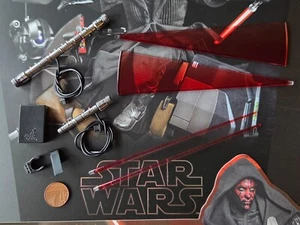 Hot Toys Star Wars EP1 Darth Maul MMS749 USB Juego de sables de luz sueltos escala 1/6 - Imagen 1 de 1