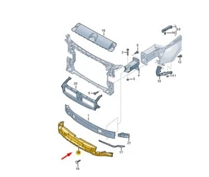 Parachoques delantero espuma AUDI A5 MK2 8W6807550K NUEVO GENUINO - Imagen 1 de 2