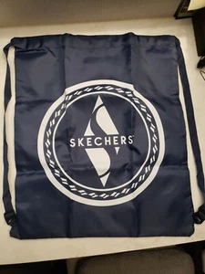 Skechers Navy Blue Nylon Drawstring Bag Backpack, Beach/Gym Bag UNISEX - Picture 1 of 8
