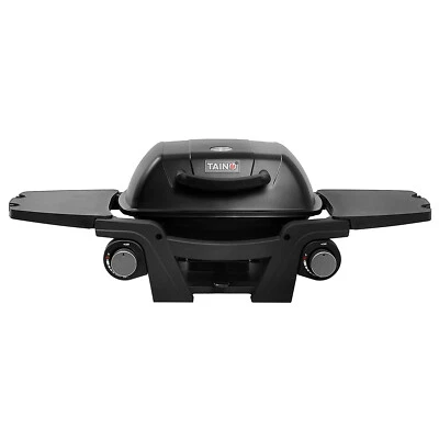 TAINO MAHTO Gasgrill klein Tischgrill Balkongrill Gas 2 Brenner Schwarz - Bild 1 von 4