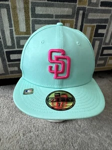 MLB City Connect San Diego Padres Fitted Hat New Era 59FIFTY On-Field Sz 7 1/2 - Picture 1 of 12