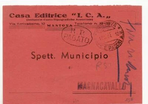9763 RSI REPUBBLICA SOCIALE MANTOVA CASA EDITRICE ICA X MAGNACAVALLO - Picture 1 of 2