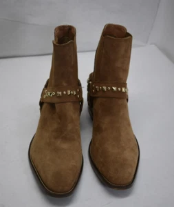 Botas de gamuza con tachuelas al tobillo punta redonda de cuero marrón Aldo para hombre talla 8 - Imagen 1 de 8