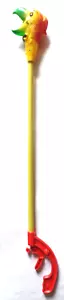 Vintage CHIRPING BIRD Toy on Wooden Pole (Does Not Make A Sound) - Picture 1 of 9