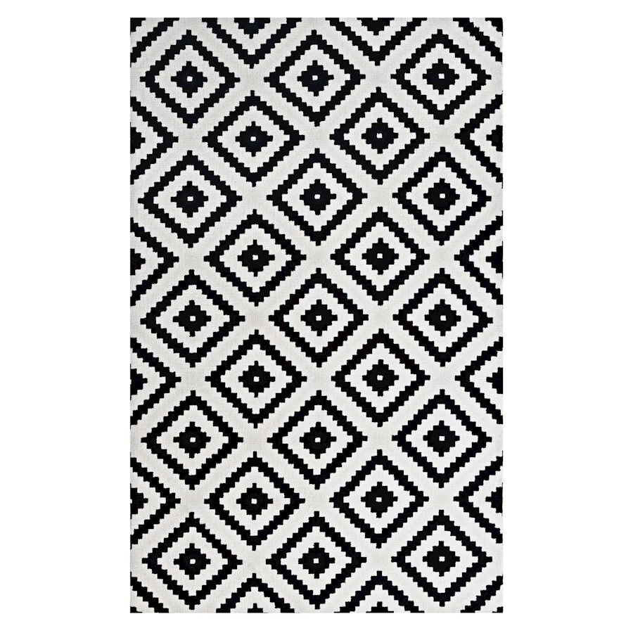 Alfombra Modway Furniture Alika Diamond Trellis 5x8, negra/blanca - R-1004A-58 Foto 1 de 1