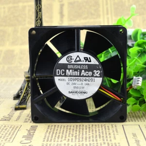 SANYO 109P0924H201 24V 0.14A 9CM 9032 Chassis Cooling Industrial Fan - Picture 1 of 5