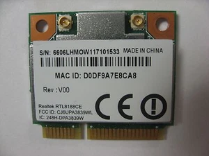 Toshiba Satellite L755D-S5218 L755D Series Wireless Half Card RTL8188CE (K15-30) - Picture 1 of 3