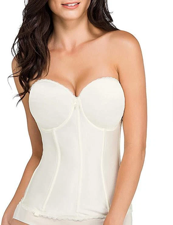 Bustiê conversível Va Bien feminino marfim longline, tamanho 36DDD - Imagem 1 de 1