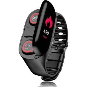 Stylowe słuchawki douszne do zegarka BT 2w1 pulsometr ciśnienie krwi - iPhone Android - Zdjęcie 1 z 5