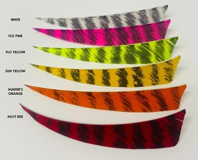 Ozark 4" Shield Left Wing or Right Wing Barred Feathers - 1 Dozen