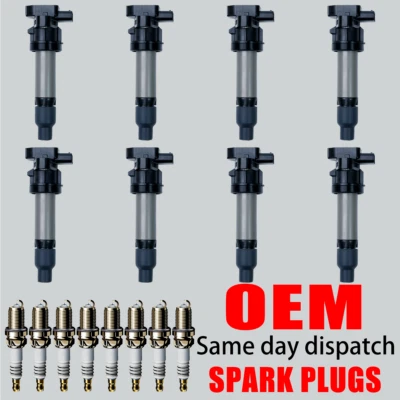 8X OEM Ignition Coil & Iridium Spark plugs for Cadillac DTS SRX STS XLR V8 UF564 - Image 1 of 4