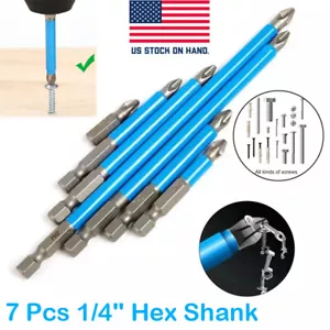 Juego de herramientas manuales antideslizantes de vástago hexagonal magnético PH2 de 7 piezas - Imagen 1 de 7