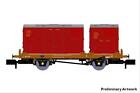 Rapido Trains 921002 BR Conflat P Wagon B933047/A40318B/BD4692B Crimson