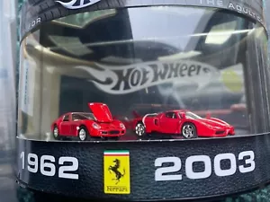 1:64 Hot Wheels Ferrari 1962-2003 250 GTO and ENZO - Collector 2-Car Set RARE - Picture 1 of 20