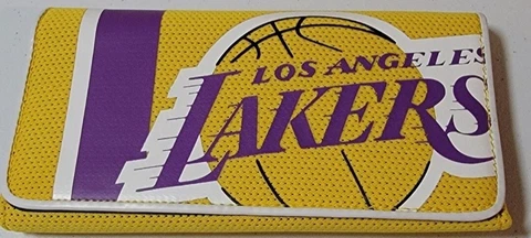 LOS ANGELES LAKERS HIGH QUALITY JERSEY MATERIAL LARGE WOMENS WALLET Cover