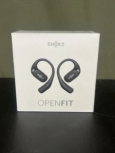 SEALED GENUINE SHOKZ OPENFIT TRUE WIRELESS EARBUDS OPEN-EAR BLUETOOTH BLACK NEW - Picture 1 of 2