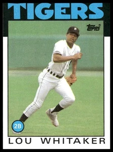 1986 Topps #20 Lou Whitaker Detroit Tigers Baseball - Picture 1 of 2
