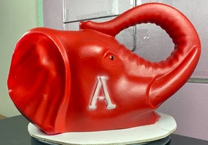 RARE NCAA Vintage University of Alabama Crimson Tide "Elephant" Foam Head Red - Imagen 1 de 17