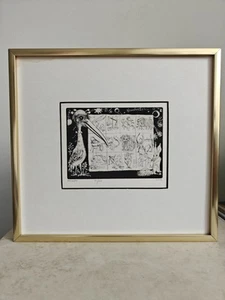 Signed Mordechai Moreh The Zodiac Etching Lithograph Numbered 15/100 Framed VTG - Picture 1 of 9
