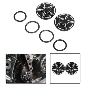 Cubiertas de perno pivotante CNC corte negro para Harley Road King Glide FLTRX EE. UU. - Imagen 1 de 13