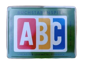 ABC Buchstabenspiel, Lehrmittel Pössneck, Altenburger Spielkarten, DDR - Bild 1 von 3