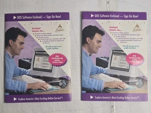 AOL America Online DOS Floppy Disk GeoWorks GUI 1991 Vintage Rare Mailer - Picture 1 of 9