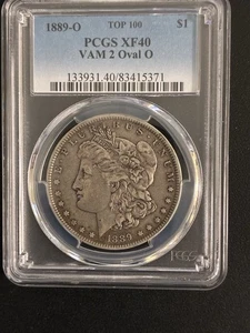 1889-O Morgan Silver Dollar - PCGS XF40 - VAM 2 Oval O - Morgan Top 100 Coin - Bild 1 von 4