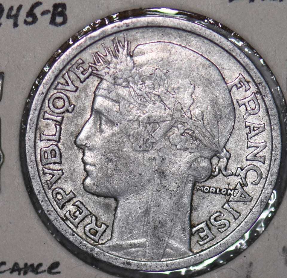 Francia 1945 B 2 Francos Escasa Fecha 290008 Combinar Envío Foto 1 de 2