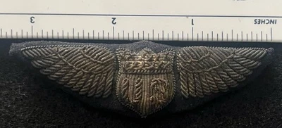 WWI US Army Air Service Bullion Pin On Wings With Matching Insignia - Image 1 of 4