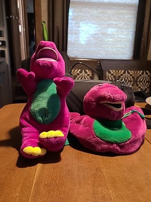 Vintage Plush Barney Fannie Pack- Adult Or Kids Purple Dinosaur My First Barney  - Image 1 of 4