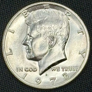1972 D Münzzeichen vz Kennedy Half Dollar - Bild 1 von 4