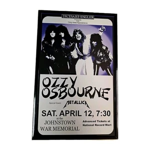 Póster de concierto enmarcado Ozzy Osbourne Johnstown PA - Imagen 1 de 2